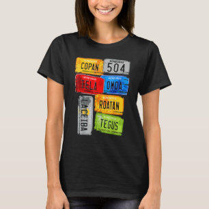 Honduras  turistic car plates  Copan  Tela  Omoa T-Shirt