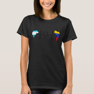 Honduras Venezuela Flag Honduran Venezuelan Heartb T-Shirt