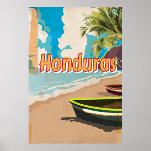 Honduras Vintage vacation Poster