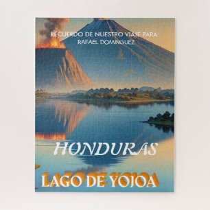 Honduras Yojoa Lake Retro poster Jigsaw Puzzle