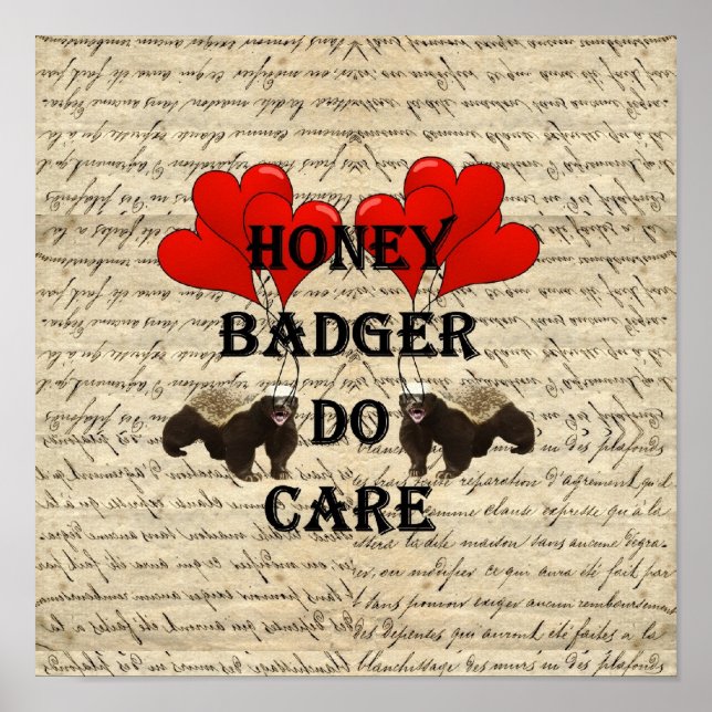 Hone badger do care poster (Front)