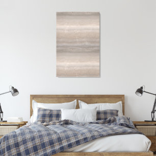 Honed Travertine Stone Mushroom Taupe Minimalist Canvas Print