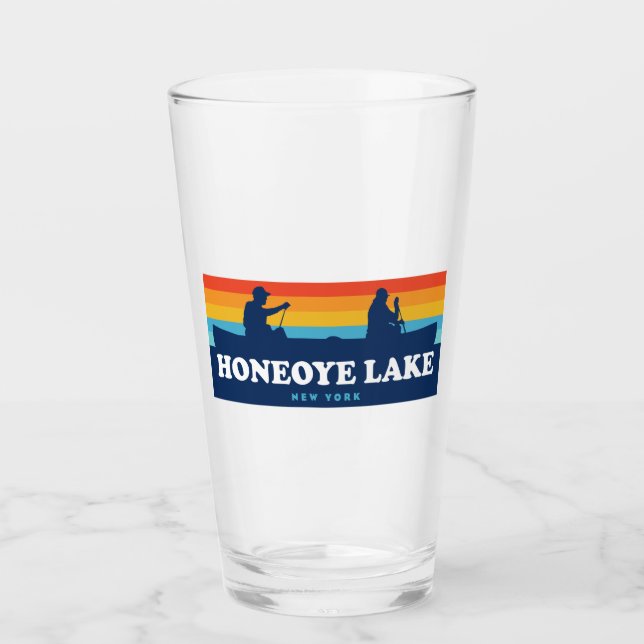 Honeoye Lake New York Canoe Glass (Front)