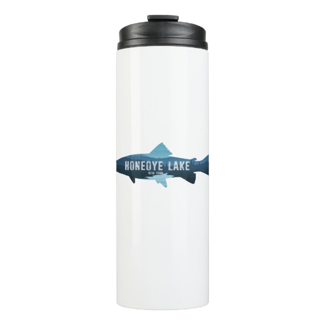 Honeoye Lake New York Fish Thermal Tumbler (Front)