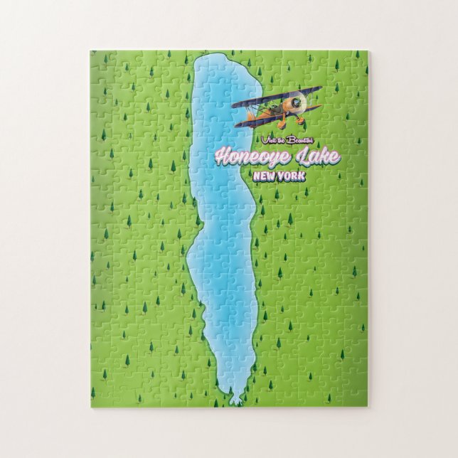 Honeoye Lake New York map Jigsaw Puzzle (Vertical)
