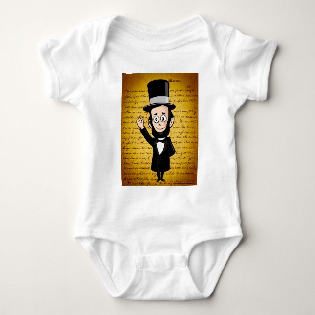 Honest Abe and His Gettysburg Address Baby Bodysuit (Front)