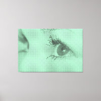 Honest Black&Green Halftone Effect Female Glance