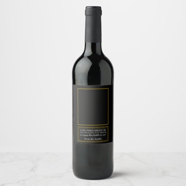 Honest teacher present enjoy this bottle wine label (Front)