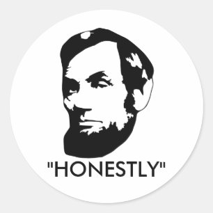 Honestly Abe Classic Round Sticker