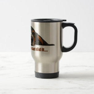 Honestly, the cat did it travel mug