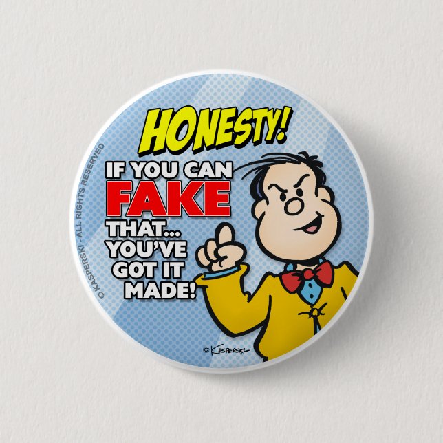 Honesty 6 Cm Round Badge (Front)