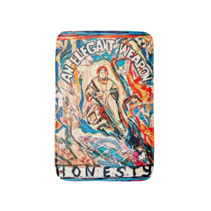 Honesty, an elegant weapon for civilised times bath mat