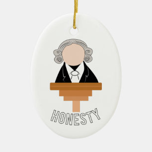Honesty Ceramic Tree Decoration