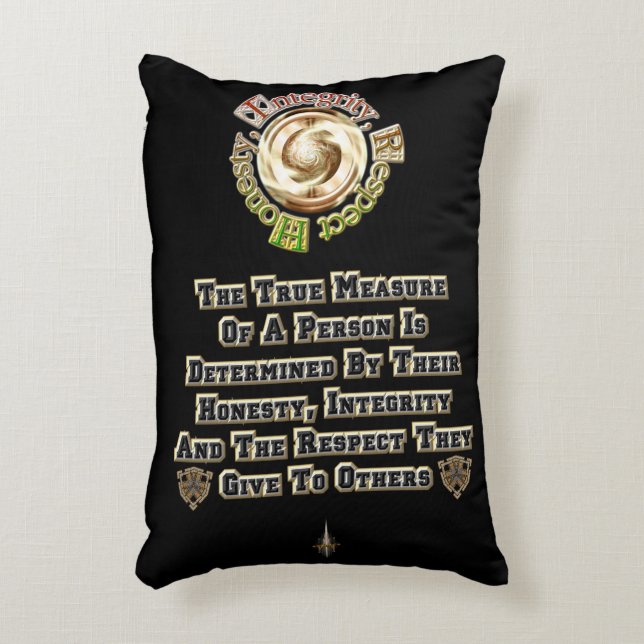Honesty Integrity Respect MXT Decorative Cushion (Front(Vertical))