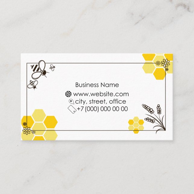 Honey and bees are the beekeeper's calling card (Front)