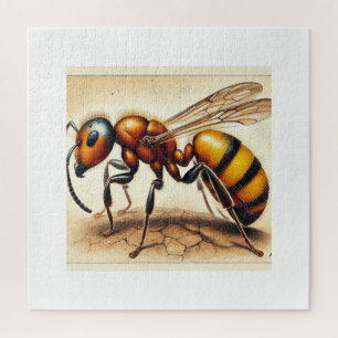 honey ant dorsal view 031024IREF235 - Watercolor Jigsaw Puzzle