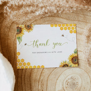 Honey Baby Shower Thank You Card