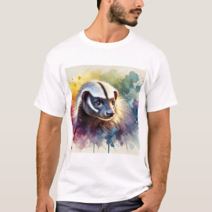 Honey Badger 290624AREF113 - Watercolor T-Shirt