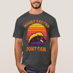 Honey Badger 70s Retro Sunset Vintage gift T-Shirt