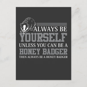 Honey Badger African Mammal Favourite Forest Anima Postcard