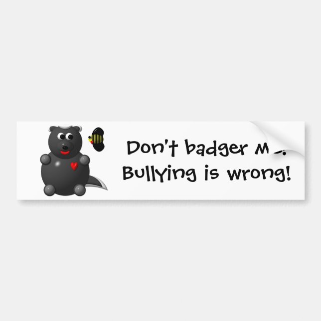 Honey Badger and Honey Bee Bumper Sticker (Front)