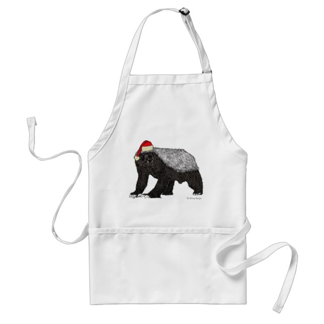 Honey Badger Badass christmas  Standard Apron (Front)