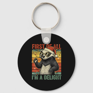 Honey Badger Christmas First Of All Im A Delight F Key Ring