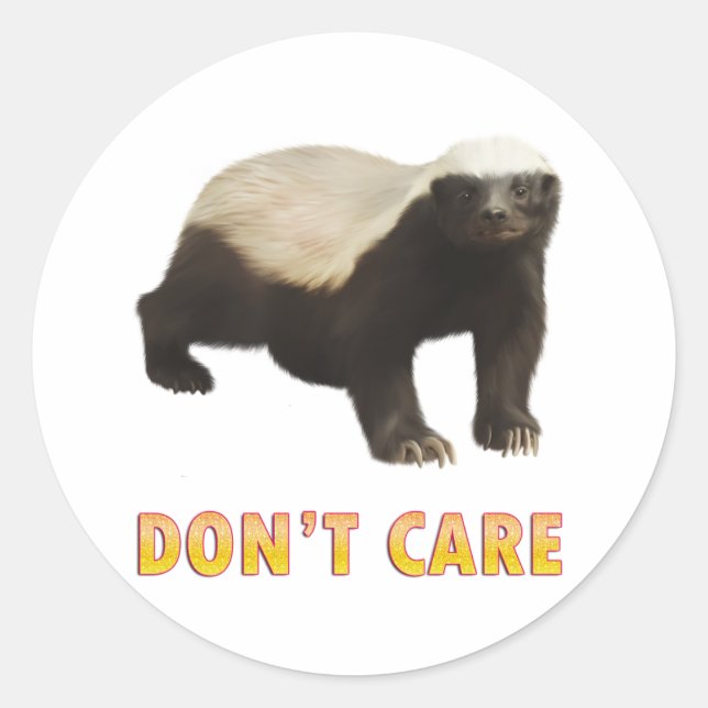 Honey Badger Classic Round Sticker (Front)