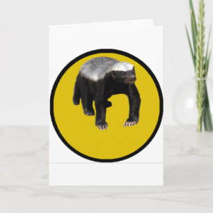 Honey Badger (Create Your Own Saying Below Him) Holiday Card