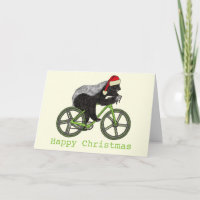 Honey Badger Cycling Funny Badass Festive Cyclist