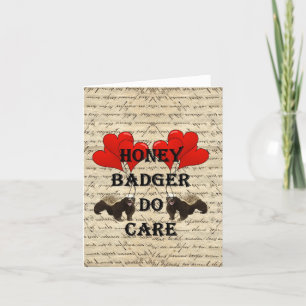 Honey badger do care holiday card