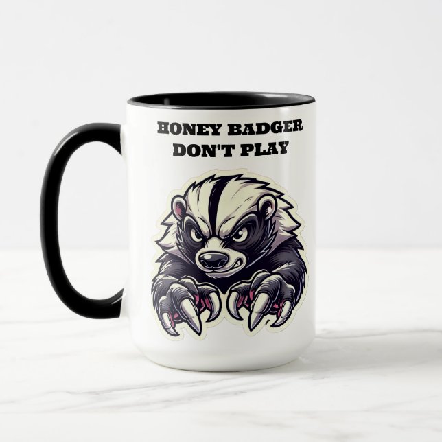 Honey Badger Don't Play Mug (Left)