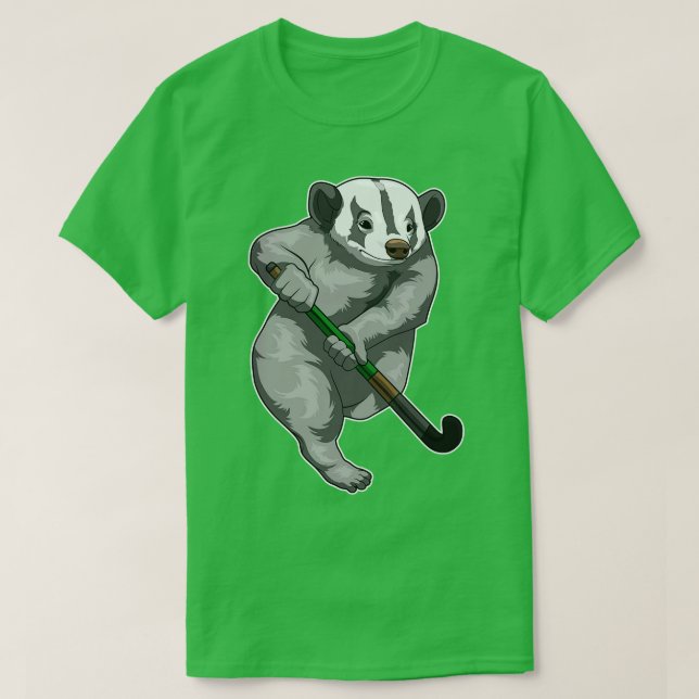 Honey badger Field hockey Hockey stick T-Shirt (Design Front)