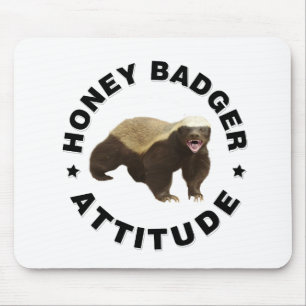 Honey badger has attitude mouse pad