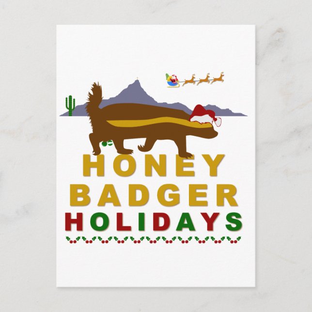 honey badger holidays holiday postcard (Front)