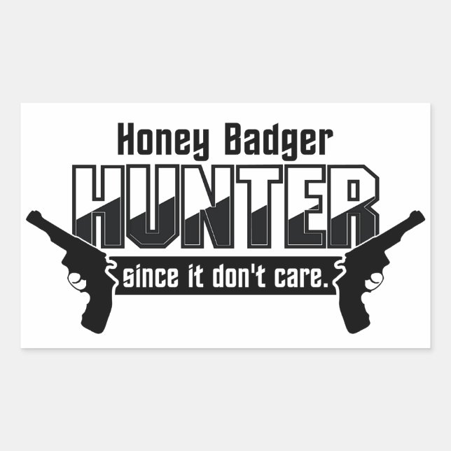 Honey Badger Hunter stickers (Front)