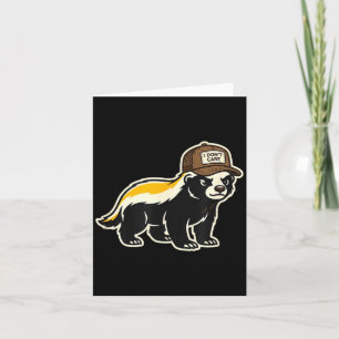 Honey Badger I Don't Care Trucker Funny Animal Art Card