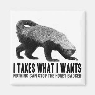 Honey Badger - I Takes What I Wants Magnet