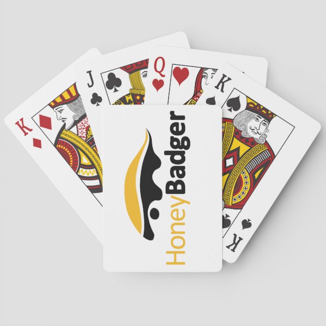 Honey Badger Logo Playing Cards (Back)