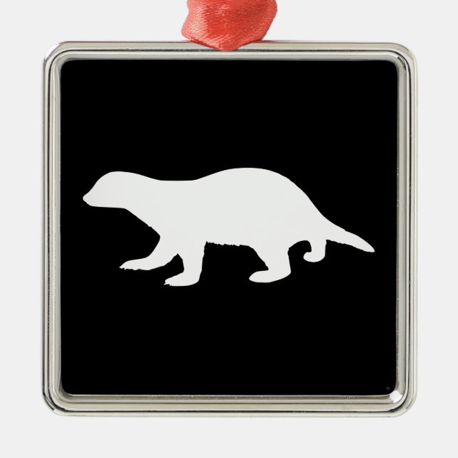 Honey Badger Metal Tree Decoration (Front)
