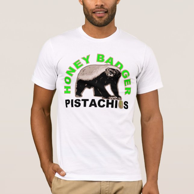 honey  badger pistachios T-Shirt (Front)