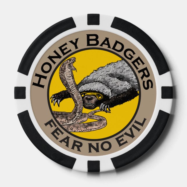 Honey Badger Quote Poker Chips (Front)