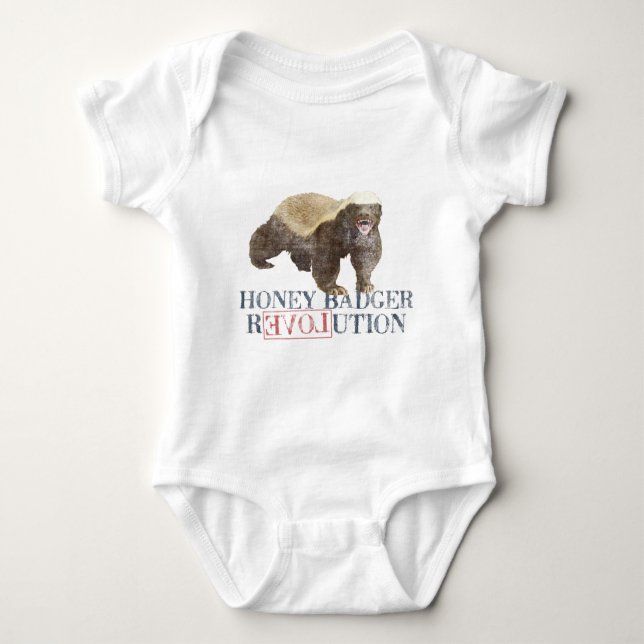 Honey Badger Revolution Baby Bodysuit (Front)