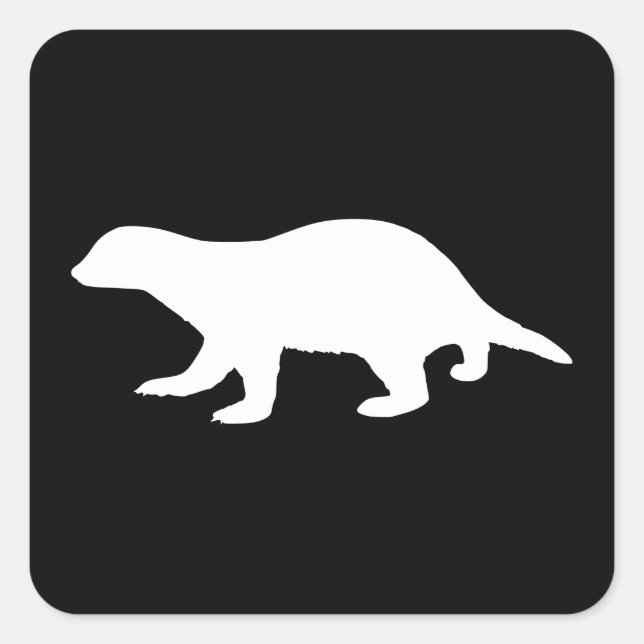 Honey Badger Square Sticker (Front)