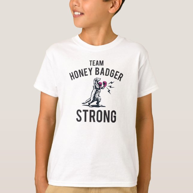 Honey Badger Strong Kids T-Shirt (Front)