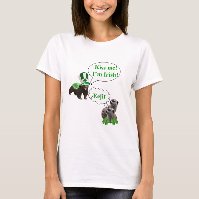 Honey badger v's meerkats T-Shirt (Front)