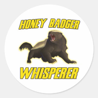 Honey Badger Whisperer Classic Round Sticker