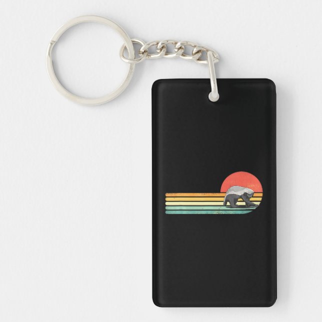 Honey Badger Wild Animal Honey Badger Lover Key Ring (Front)