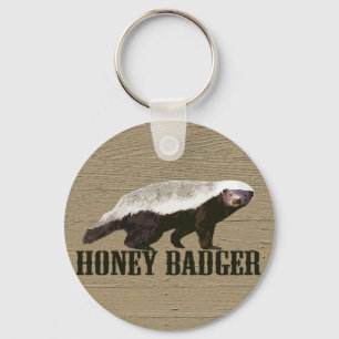 Honey Badger Wild Animal Key Ring