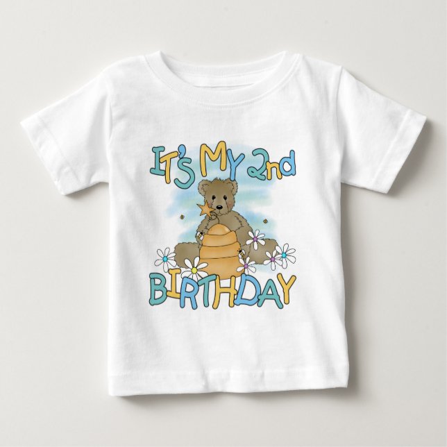 Honey Bear 2nd Birthday T-shirts and Gifts (Front)